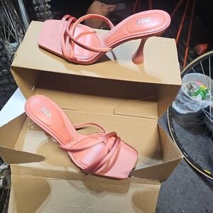 Zara Pink Elegant Heels
